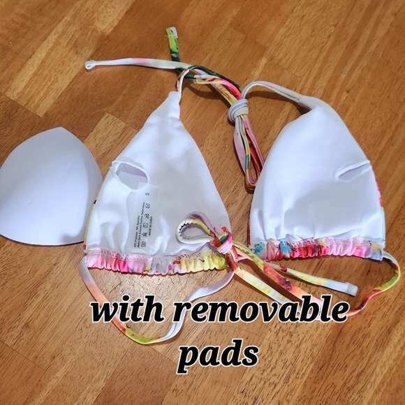 Triangle bikini swimsuit.  with front lace. Size S. - Picture 10 of 16